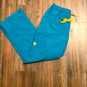 Teal scrubs pants